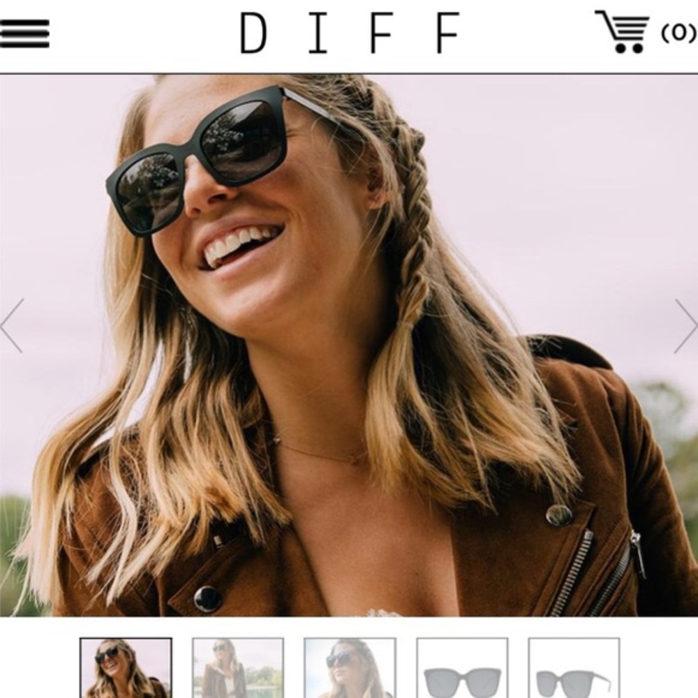 Diff Ella Black Sunglasses